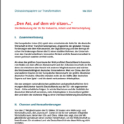 Diskussionpapier: „Den Ast, auf dem wir sitzen…“